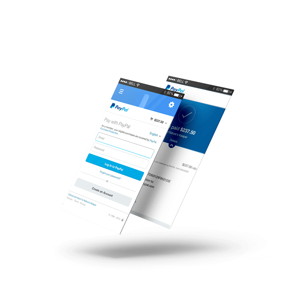 PayPal Screens