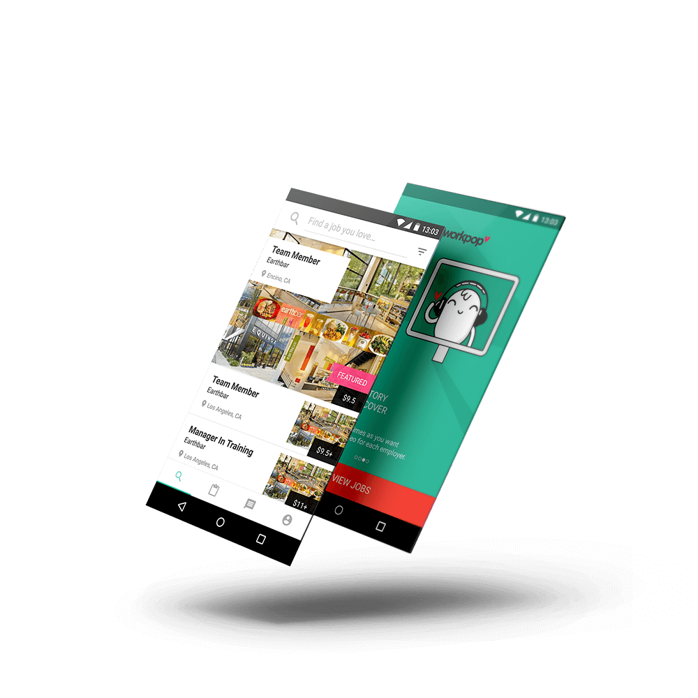 WorkPop Screens